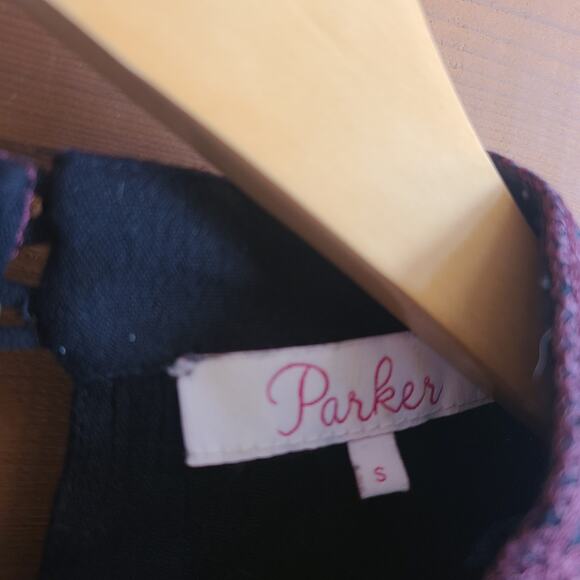 Parker Tahiti Blouse Small Bell Sleeve Keyhole Embroidered Boho Flowy Top Shirt - Picture 4 of 6